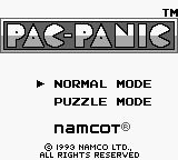 Pac-Panic (Japan) Title Screen